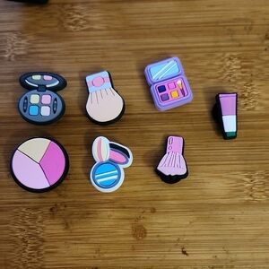 Colorful Makeup-Themed Shoe Charms
